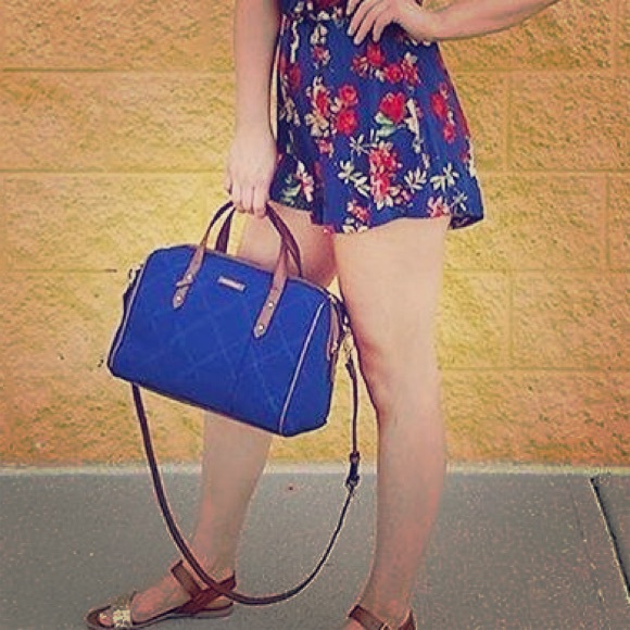 Vera Bradley Handbags - Vera Bradley Navy Preppy Poly Satchel